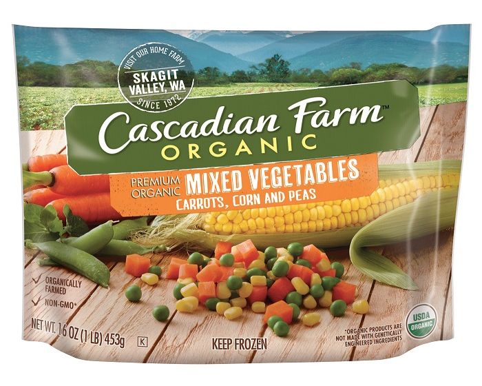Organic Frozen Mixed Vegetables 12/1 lb Cascadian.
